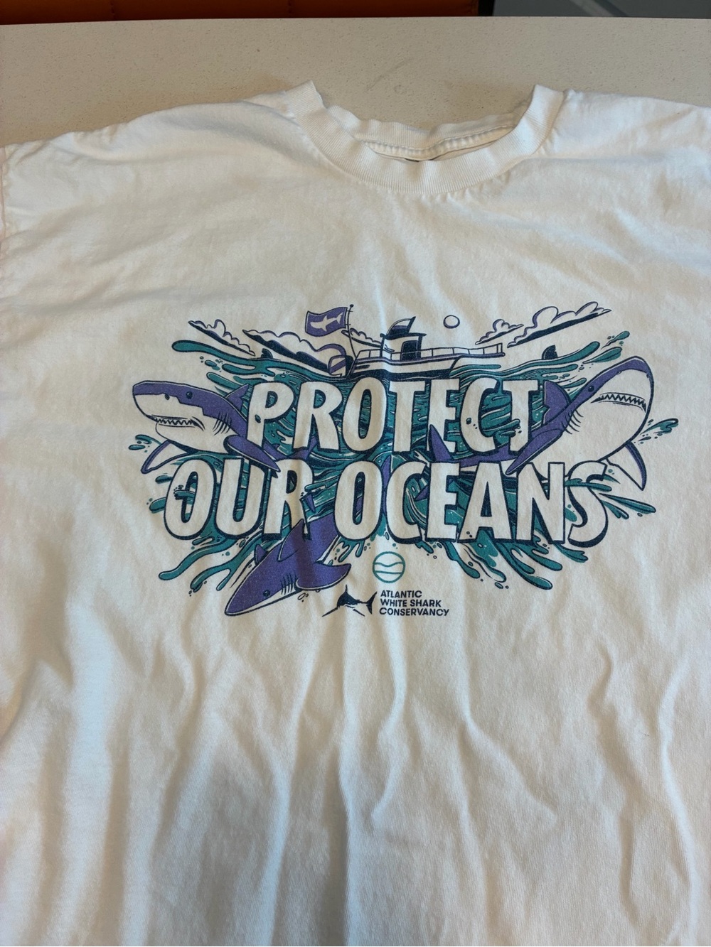 Atlantic White Shark Conservancy Protect Our Oceans T-Shirt